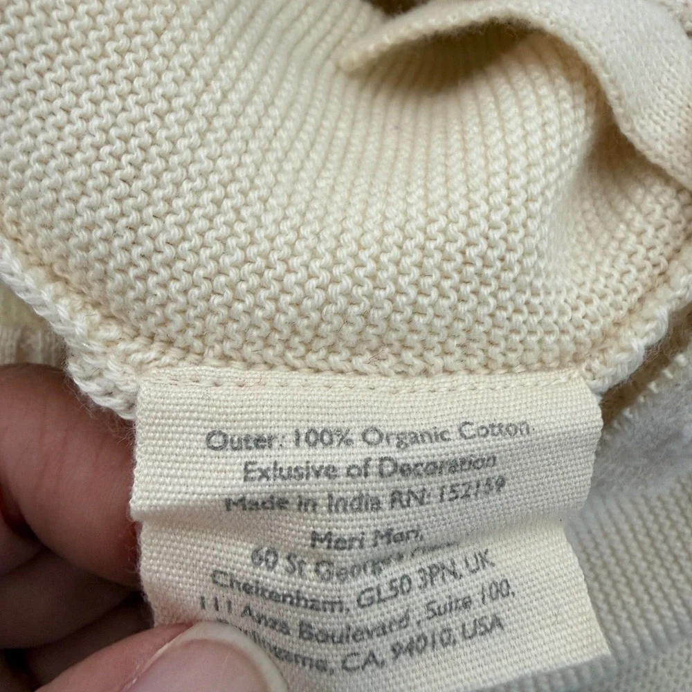 Meri Meri Kids Knit Bunny Bonnet Hat Lot of 2 Cream floppy  Ears photoshoot